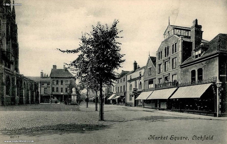 5 Postcards - Lichfield Market Square